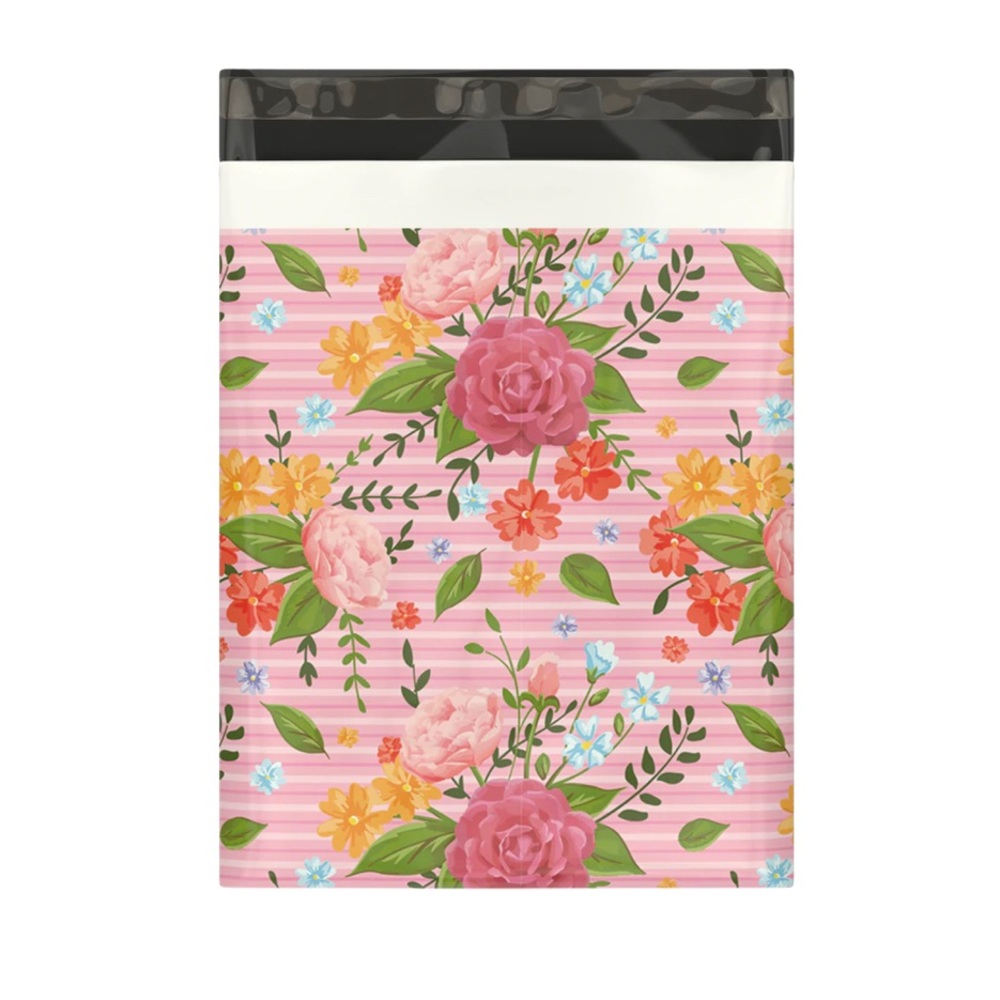 50 10X13 Floral Rose Poly Mailers Shipping Envelopes - Picture 6 of 7